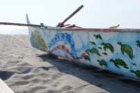 Boat mural